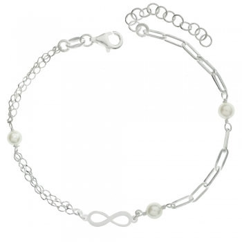 Pulsera infinito & perlas