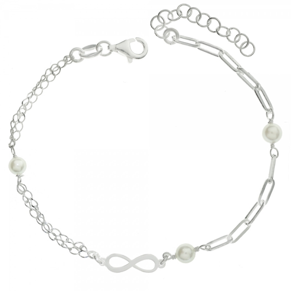 Pulsera infinito & perlas