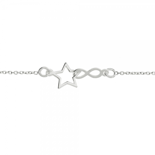 Pulsera con infinito y estrella