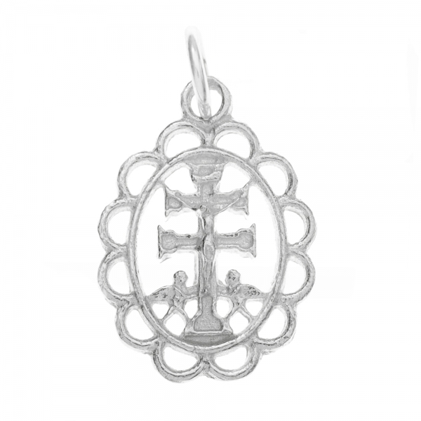 Collar cruz de Caravaca Plata de Ley
