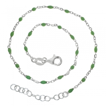 Tobillera detalles esmalte verde