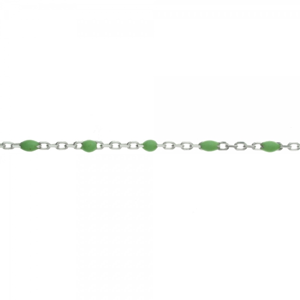 Tobillera detalles esmalte verde