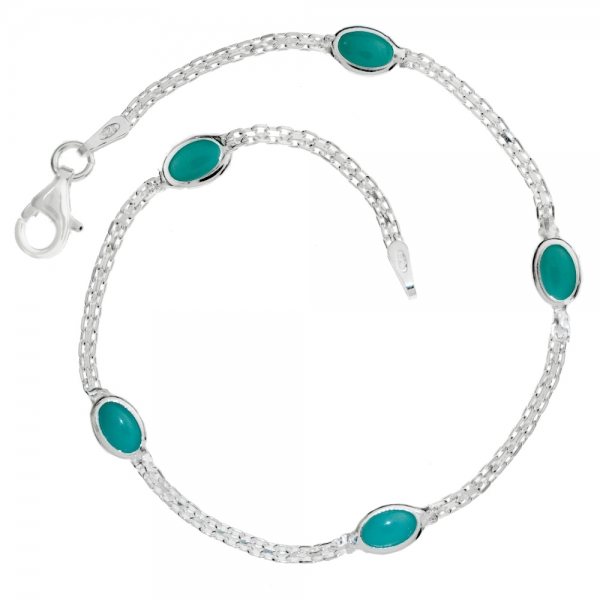 Pulsera óvalos turquesa