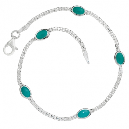 Pulsera óvalos turquesa