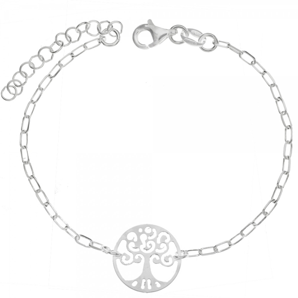 Pulsera eslabón cadena con árbol