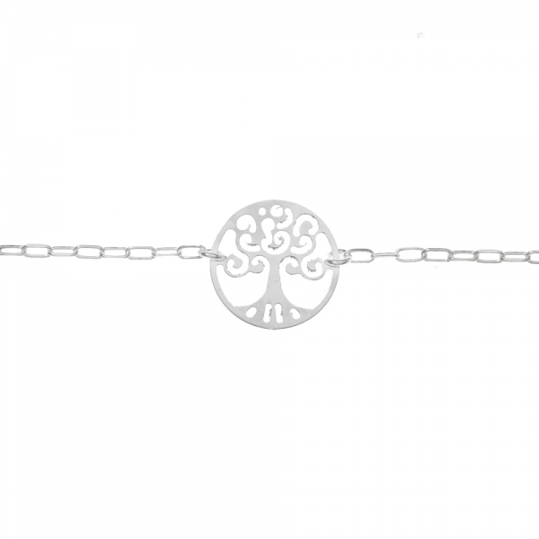 Pulsera eslabón cadena con árbol
