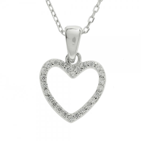 Collar corazón de circonitas