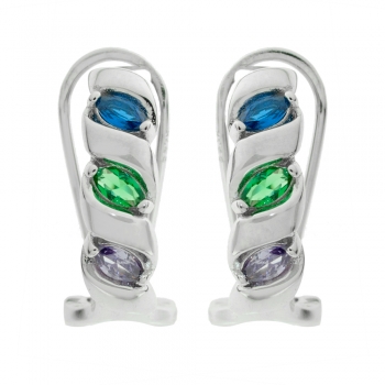 Pendientes cierre Omega circonitas