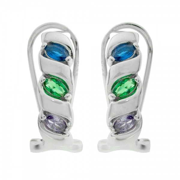 Pendientes cierre Omega circonitas