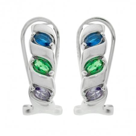 Pendientes cierre Omega circonitas