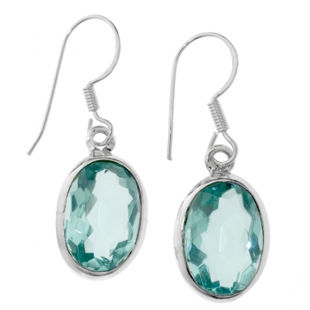 Pendientes aguamarina óvalo