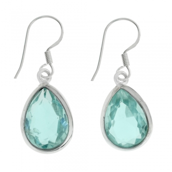 Pendientes gota aguamarina