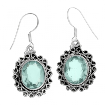 Pendientes aguamarina con infinitos