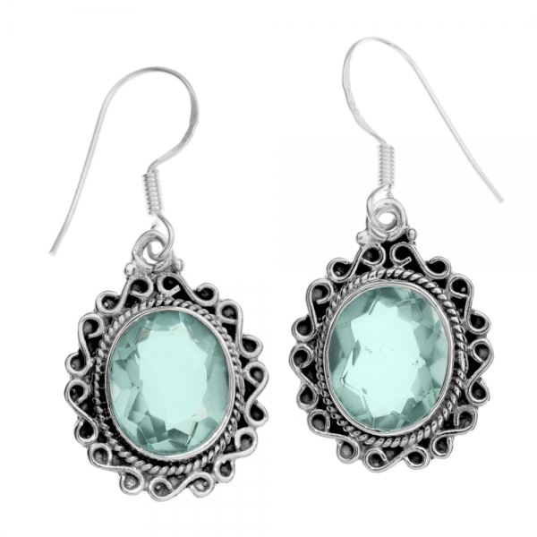 Pendientes aguamarina con infinitos