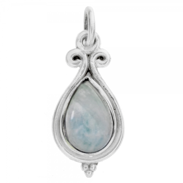 Colgante étnico gota piedra natural