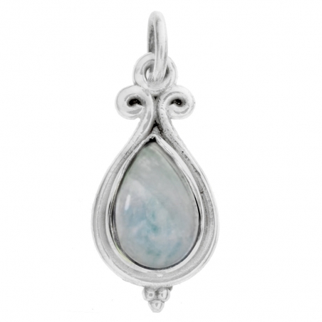 Colgante étnico gota piedra natural