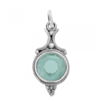 Colgante étnico redondo piedra natural 2