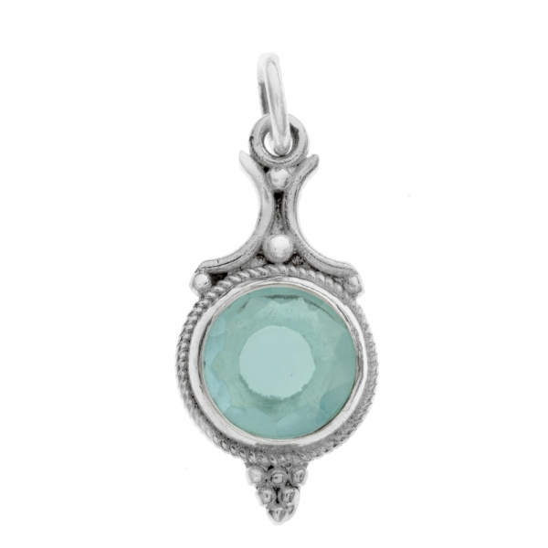 Colgante étnico redondo piedra natural