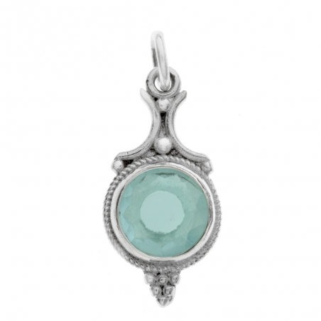 Colgante étnico redondo piedra natural