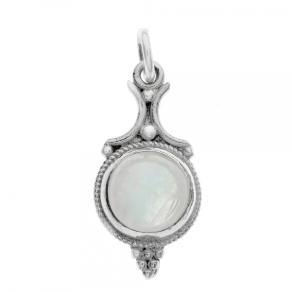 Colgante étnico redondo piedra natural