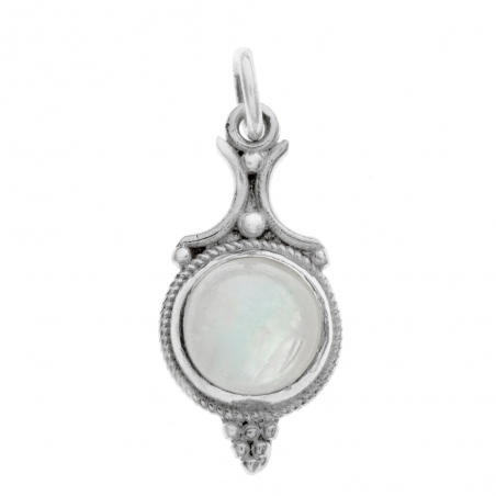 Colgante étnico redondo piedra natural