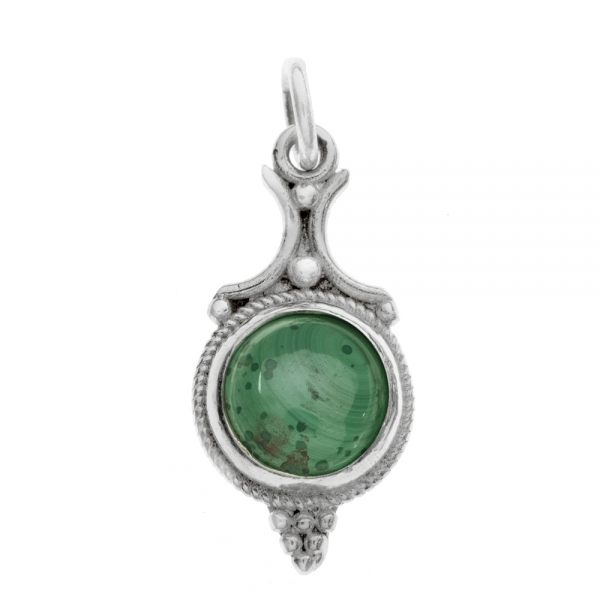 Colgante étnico redondo piedra natural