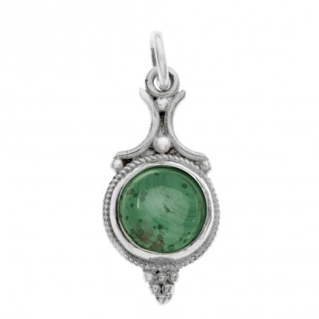 Colgante étnico redondo piedra natural