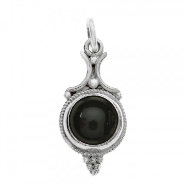 Colgante étnico redondo piedra natural