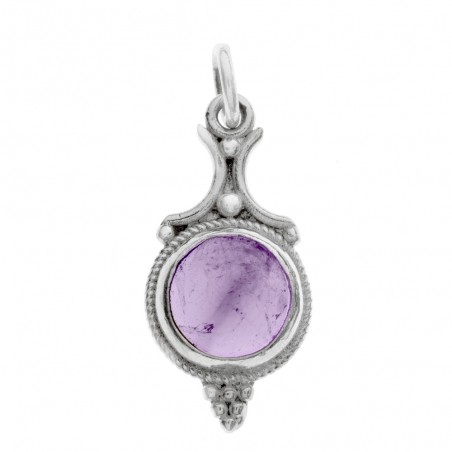 Colgante étnico redondo piedra natural