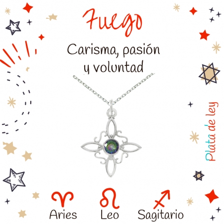 Collar nudo de Bruja signos fuego