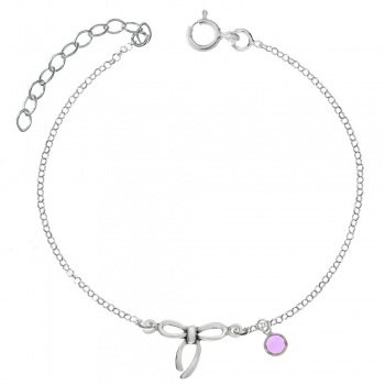 Tobillera lazo Plata de Ley