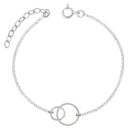 Tobillera doble Karma Plata de Ley