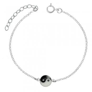 Tobillera Yin-Yang Plata de Ley