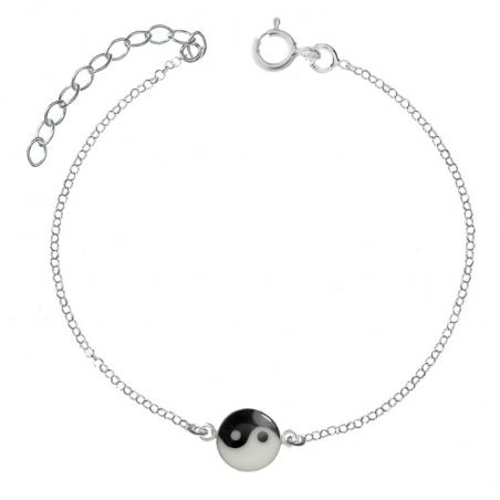 Tobillera Yin-Yang Plata de Ley