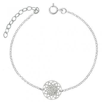 Tobillera Mandala Plata de Ley