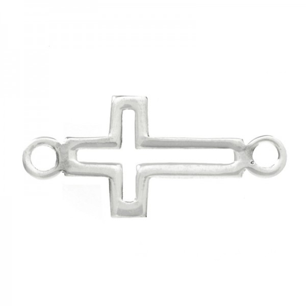 Tobillera cruz Plata de Ley