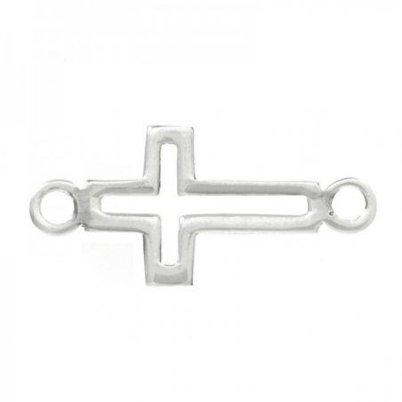 Tobillera cruz Plata de Ley