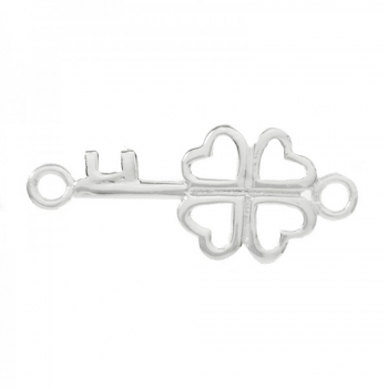 Tobillera llave con trébol de la Suerte 2