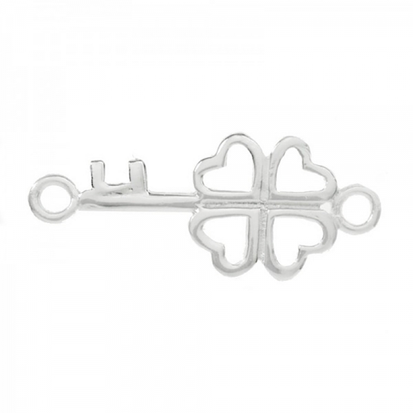 Tobillera llave con trébol de la Suerte