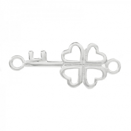 Tobillera llave con trébol de la Suerte