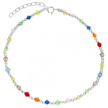 Tobillera de cristales checos