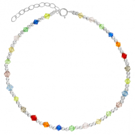 Tobillera de cristales checos