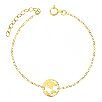 Tobillera dorada Mundo