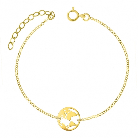 Tobillera dorada Mundo