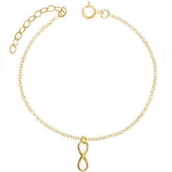 Tobillera dorada infinito