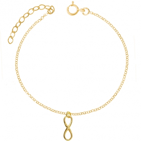 Tobillera dorada infinito