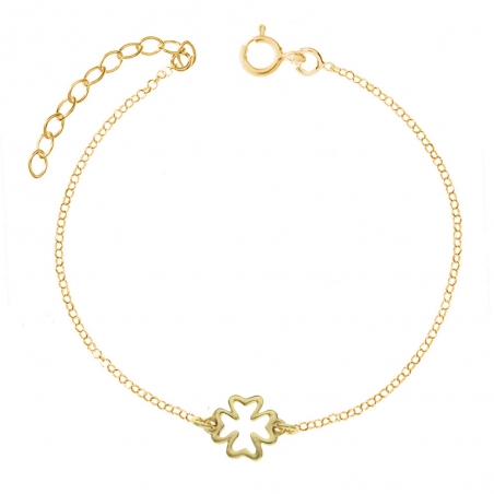 Tobillera dorada trébol de la Suerte