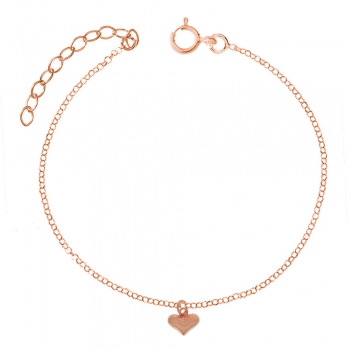 Tobillera corazón rossé