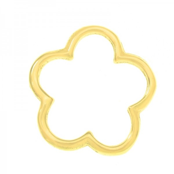 Tobillera dorada flor