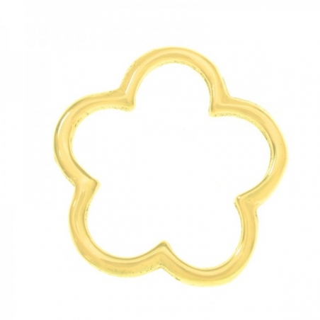 Tobillera dorada flor